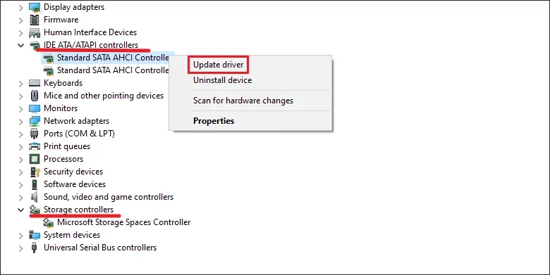 undate driver for controllers