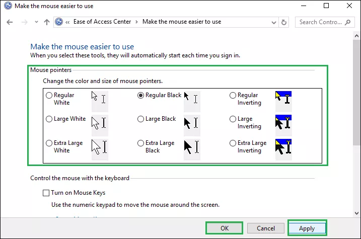 choose new mouse  pointer