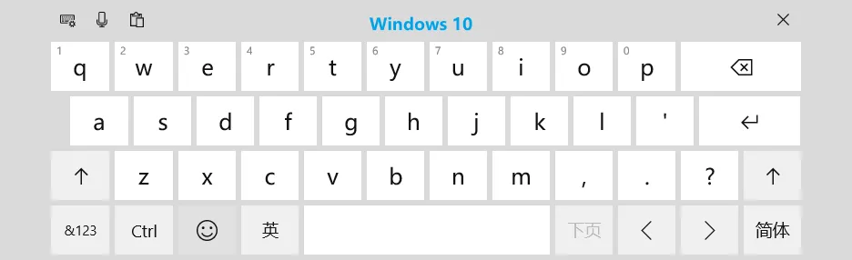 win 10 touch keyboard