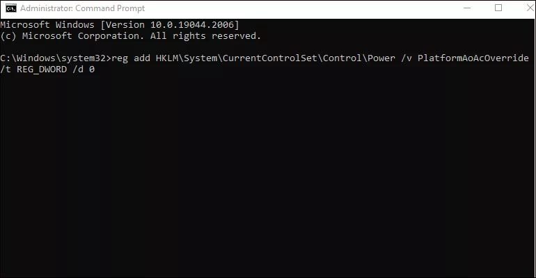 add a registry key via command prompt