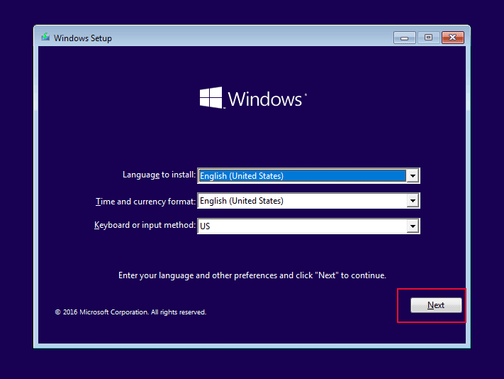 windows 10 setup 1