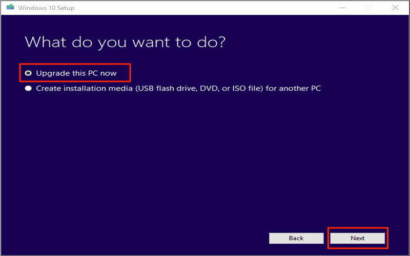 upgrade this pc now win 10