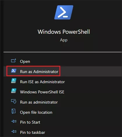 open powershell