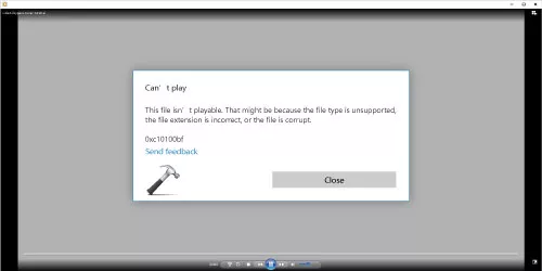 Error Fix: 0xC10100BF This File Isn't Playable on Windows 11/10