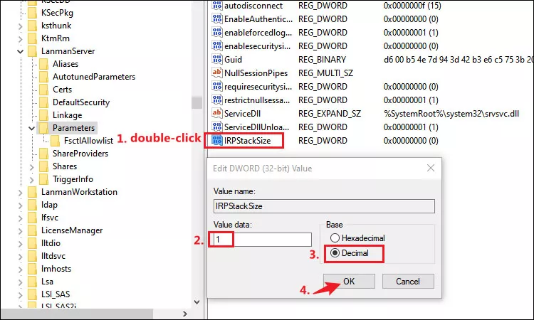 modify value data