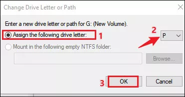 change drive letter