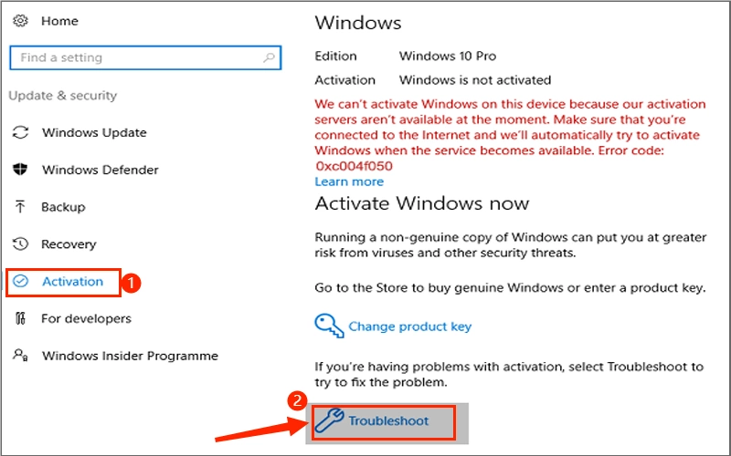 using activation troubleshoot