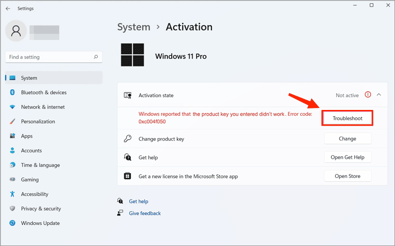 win 11 activation troubleshoot