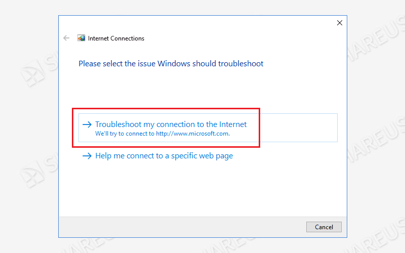 troubleshoot connection issue