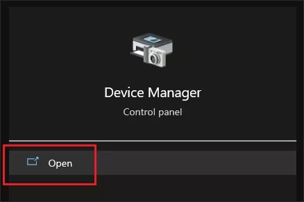 open device manager