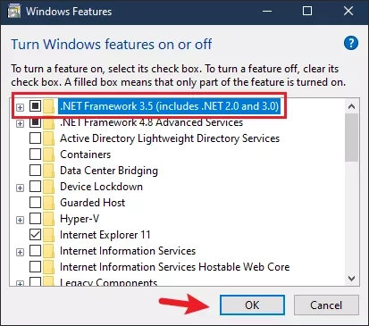 click .net framwork-3.5