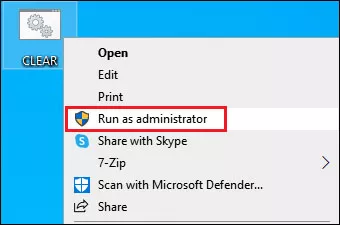 select run as administrator