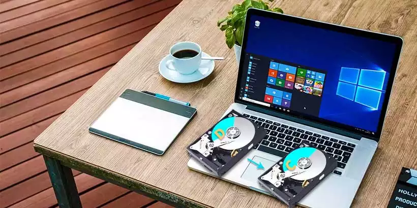 how to add space to c drive from d drive in windows 10