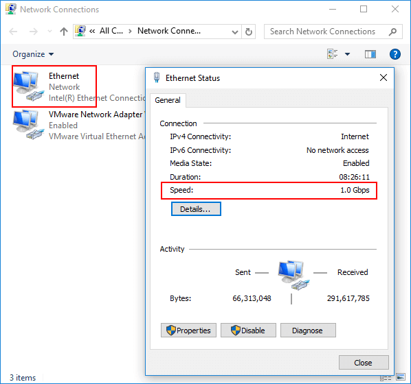 How to Check NIC & WIFI) Speed in Windows 10