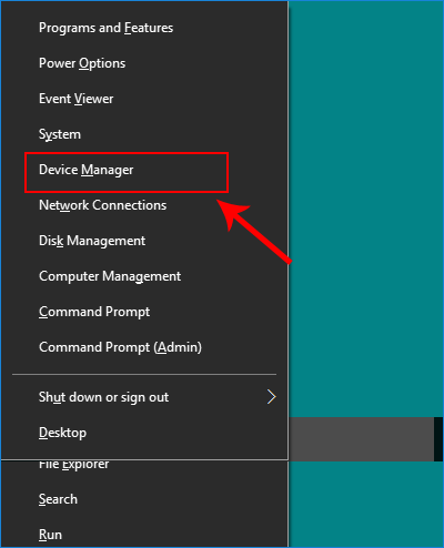 open device manager window