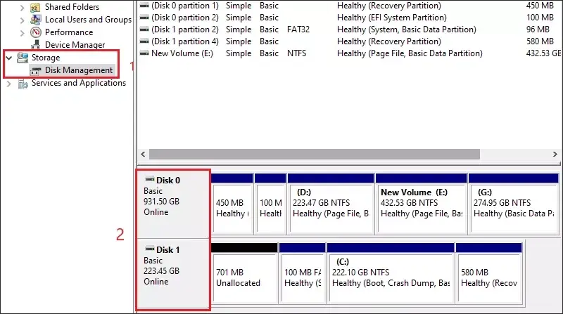 disk management