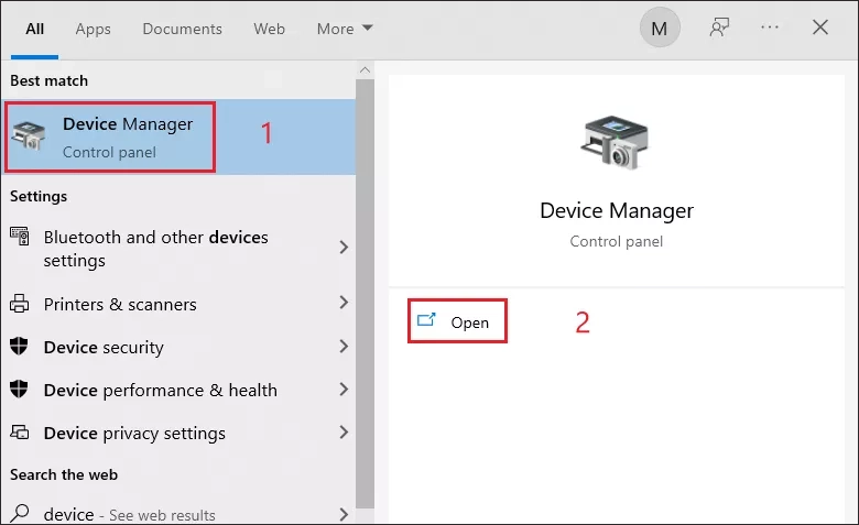 open device manager