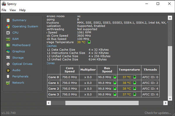 speccy monitor state unsafe