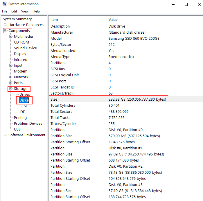 How to Check TOTAL Size of Hard Disk Space in Windows 10/8/7