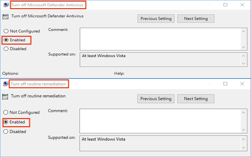 enable relative settings