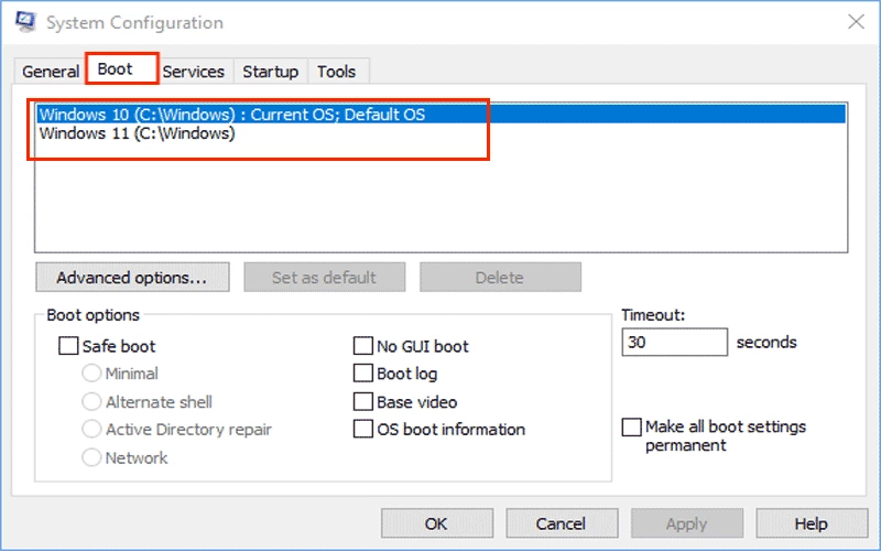 run msconfig command