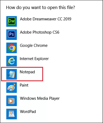 select notepad
