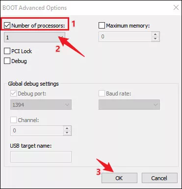 edit the number of processors