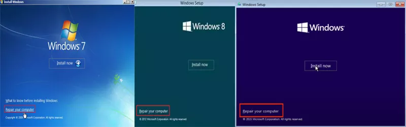 repair your computer in windows 7 8 10