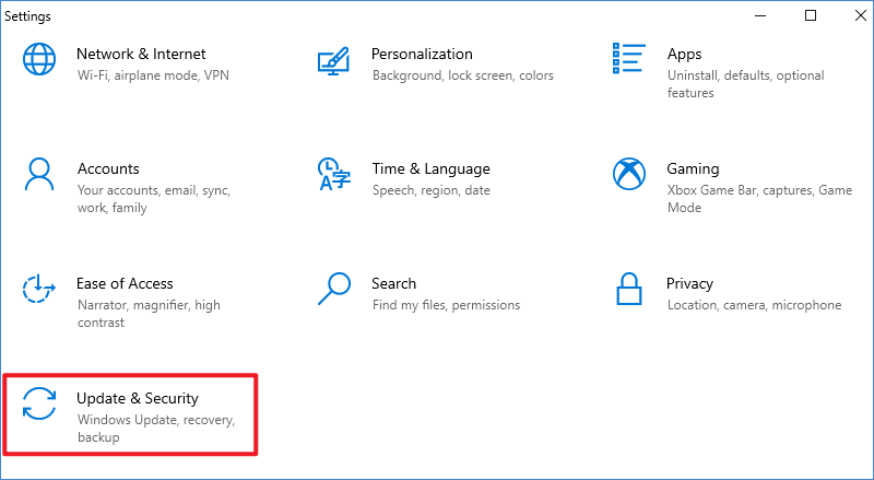 windows 10 update and security