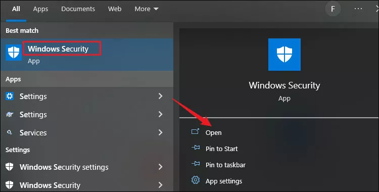 open windows security