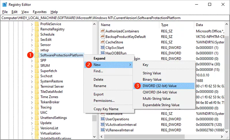 create dword 32 bit value