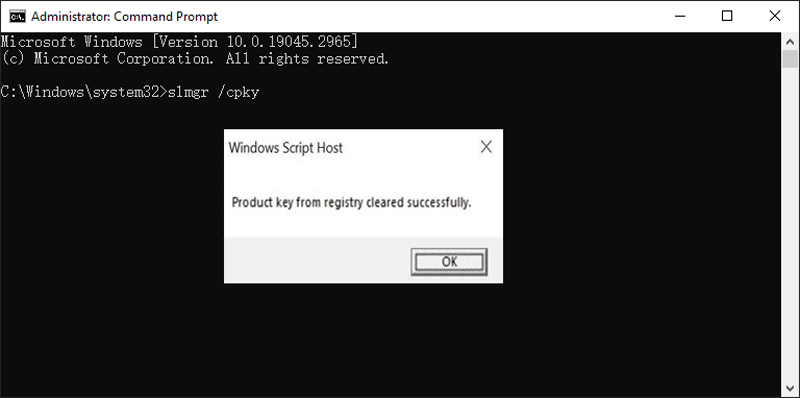 slmgr cpky command