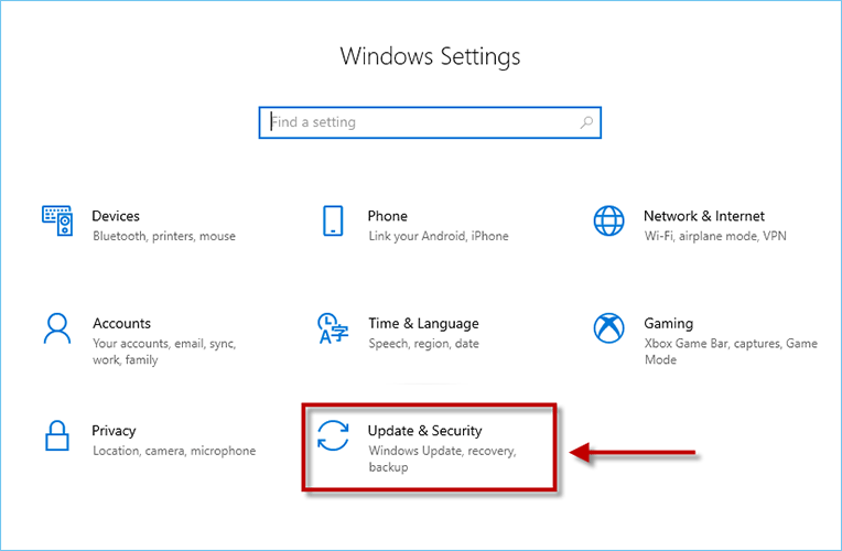 windows setting 