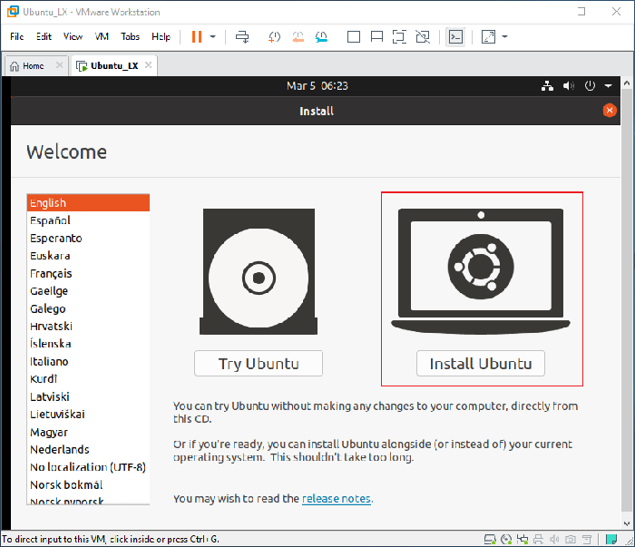 install ubuntu