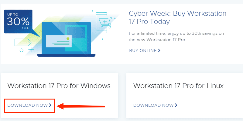 download vmware workstation 17 pro