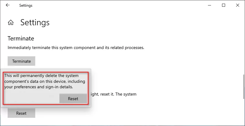 Win10 settings reset prompt