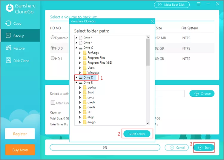 select folder path