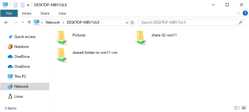 access shared folder demo