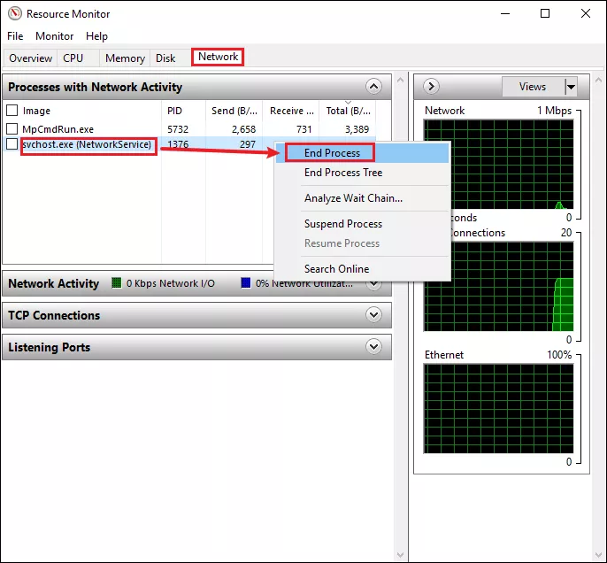 right-click and choose End Process to close background programs