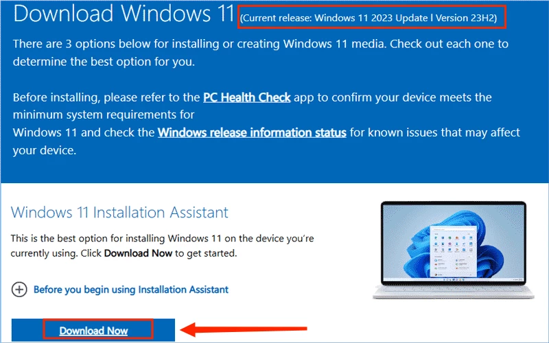 download windows 11 installation assistant