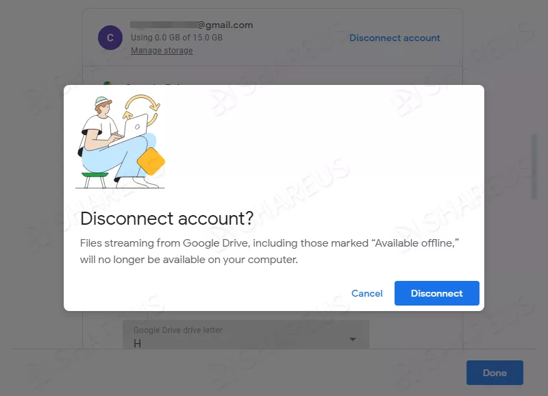 Disconnect account