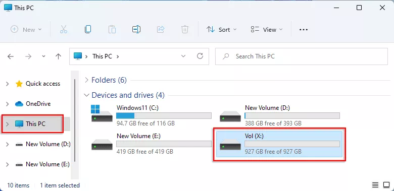 file system show striped volume