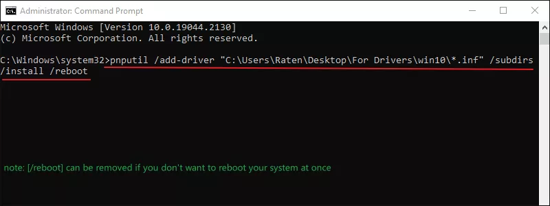 add and install multiple driver packages