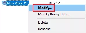 click modify