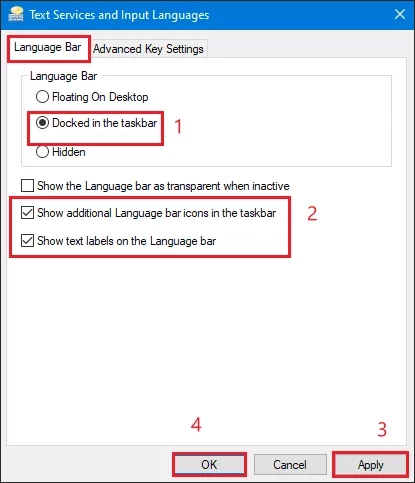 text services and input languages