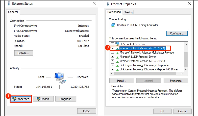 double click ipv4