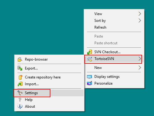 open tortoise settings windows