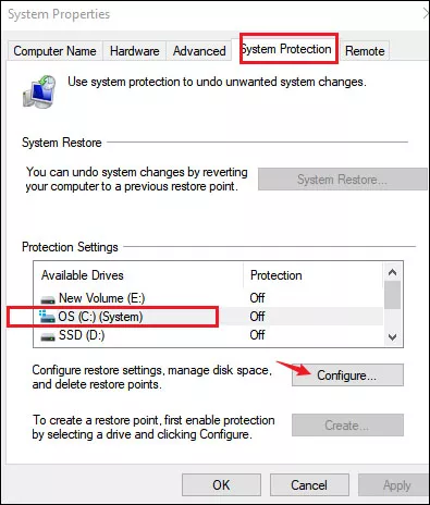 select configure