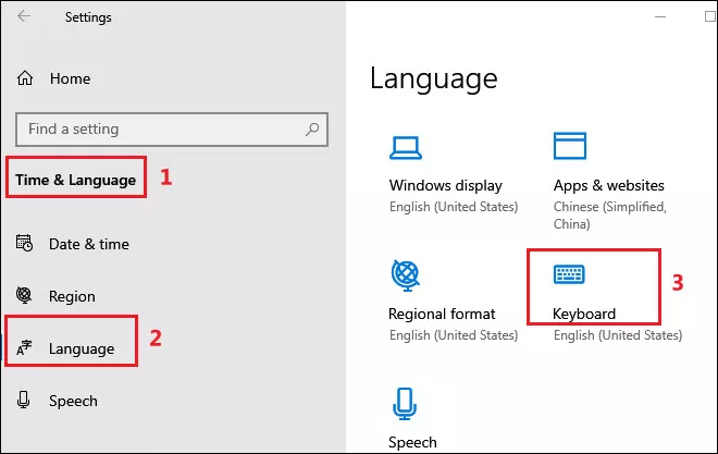 select keyboard